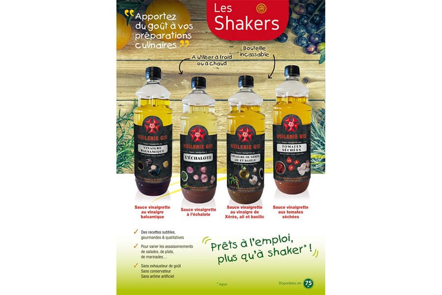 Huilerie GID - Shakers sauces vinaigrette